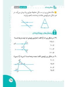 لقمه تیزهوشان 100 نکته ریاضی ششم جلد2 هندسه مهروماه