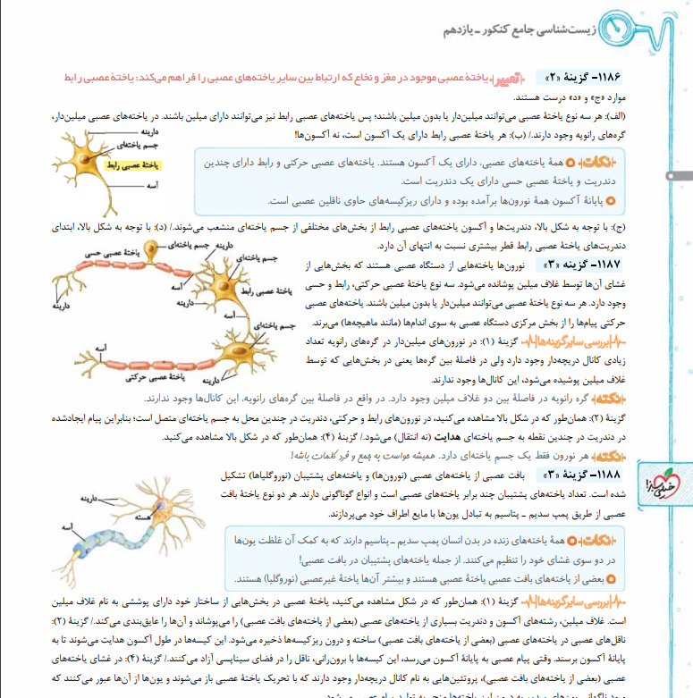 تست زیست جامع ماز جلد پاسخ خیلی سبز